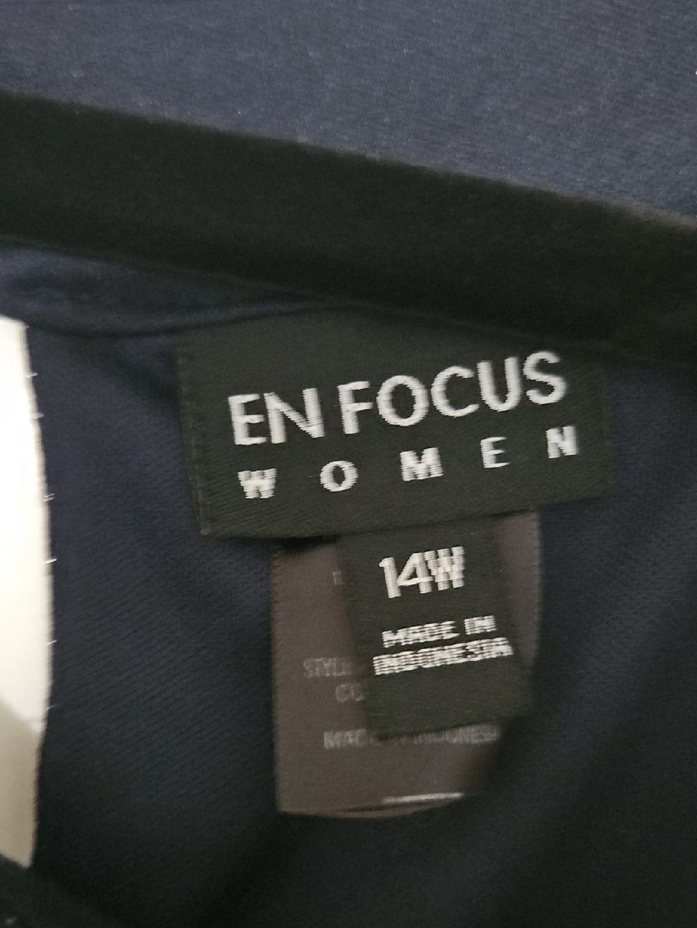 Enfocus Studio Navy Sparkly Wide-Leg Formal Jumpsuit - Picture 2 of 5